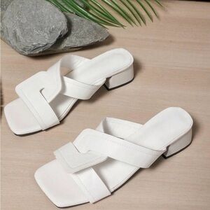 White Open Toe Sandals